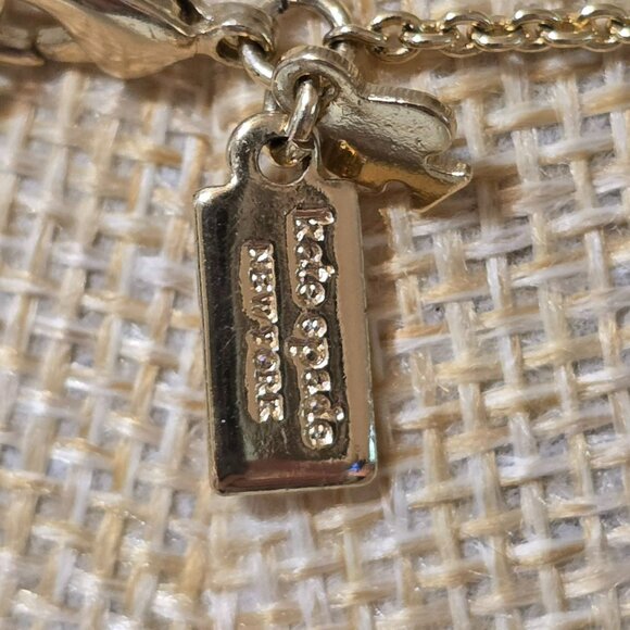 Kate Spade Swirl Around Long Scatter Pale Pink Blush Station Necklace - Picture 3 of 4